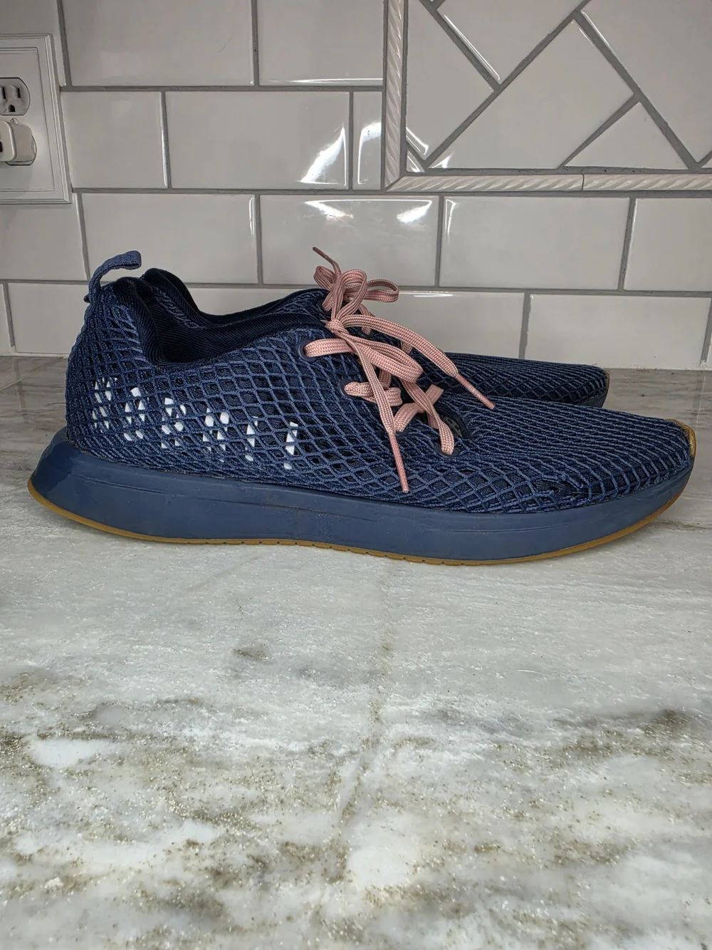 NOBULL Mesh Trainer Womens 11.5 Mens 10 Navy Pink Cross Training Shoes